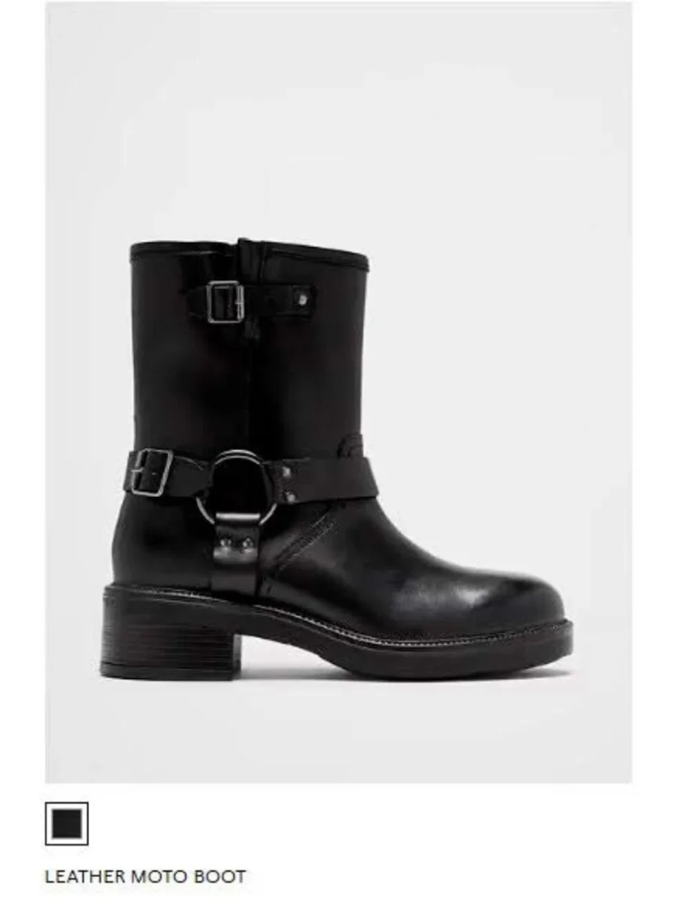 Banana Republic Black Leather Moto Boots